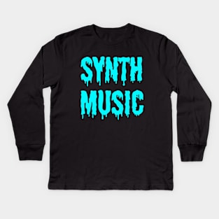 Synth Music #3 Kids Long Sleeve T-Shirt